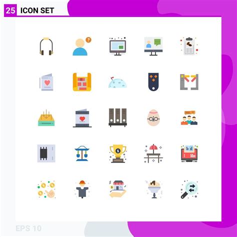 Universal Icon Symbols Group Of Modern Flat Colors Of List Coffee