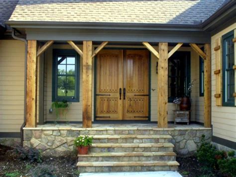 Front Porch With Cedar Columns And Corbels Randolph Indoor And