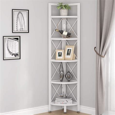 Buy Tribesigns 5 Tier Corner Shelf Modern Corner Bookshelf Small