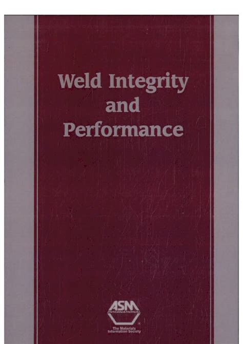 PDF Weld Integrity And Performance DOKUMEN TIPS