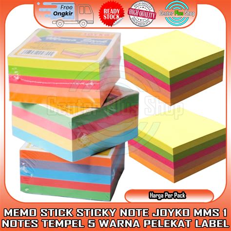 Jual Memo Stick Sticky Note Joyko Mms Notes Tempel Warna Pelekat