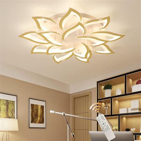 Garwarm Dimmable LED Ceiling Lights Modern Gold Flush Mount Ceiling