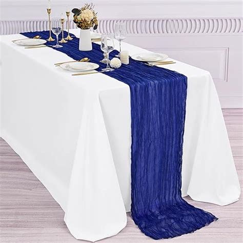 Royal Blue Cheesecloth Table Runner 10ft For Boho Wedding Decor