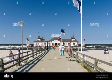 The Famous Pier In Ahlbeck An Iconic Building In Traditional German