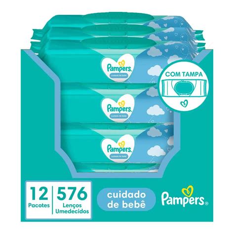 Lenço Umedecido Pampers Aroma De Aloe Vera 576 Unidades Preço Online