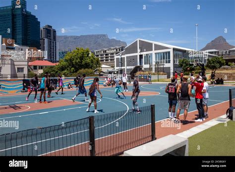 Cape Town Battery Park Basketball Court- South Africa Stock Photo - Alamy