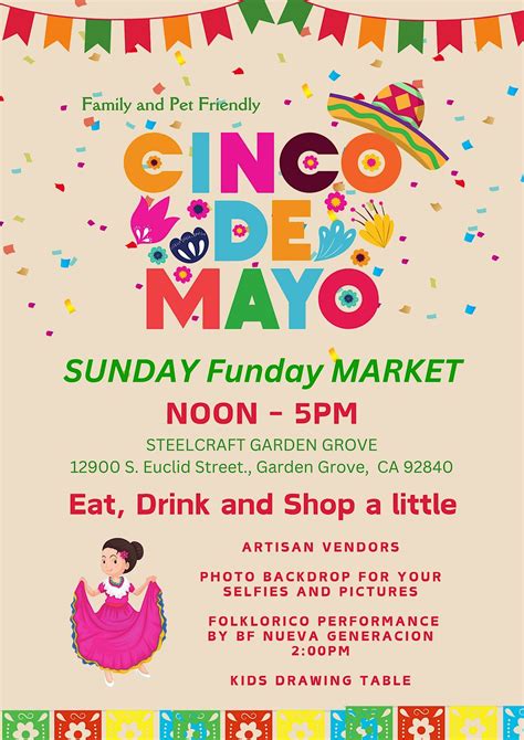 Cinco De Mayo Sunday Funday Market At Steelcraft Garden Grove Free