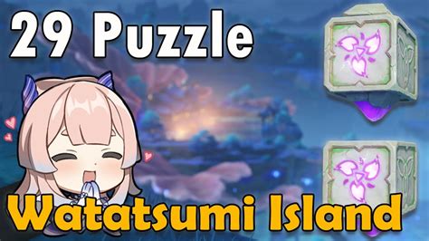 29 Puzzle Electro And Cubes Location Lokasi Puzzle Watatsumi Island Inazuma Genshin Impact