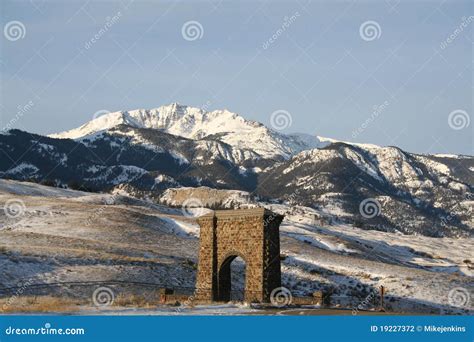 Yellowstone North Entrance stock photo. Image of roosevelt - 19227372