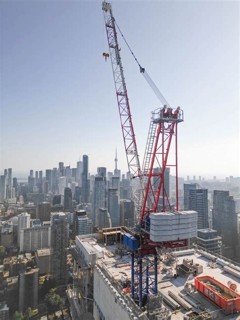 Raimondi Lr273 Luffing Jib Crane At Work On A New Condominium Develop In Toronto Primary