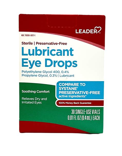 Lubricant Eye Drops | Preservative-Free | 30 Single-Use Vials – First ...