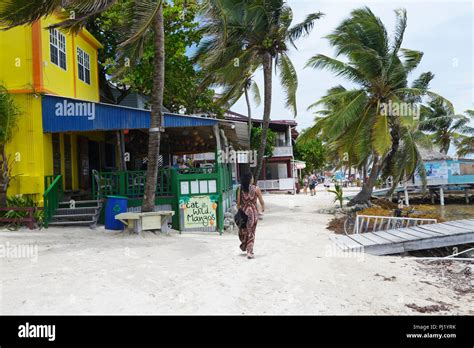 Ambergris Caye San Pedro Belize Stock Photo Alamy