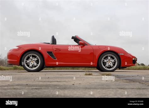 Red 2007 Porsche Boxster convertible German sports car Stock Photo - Alamy