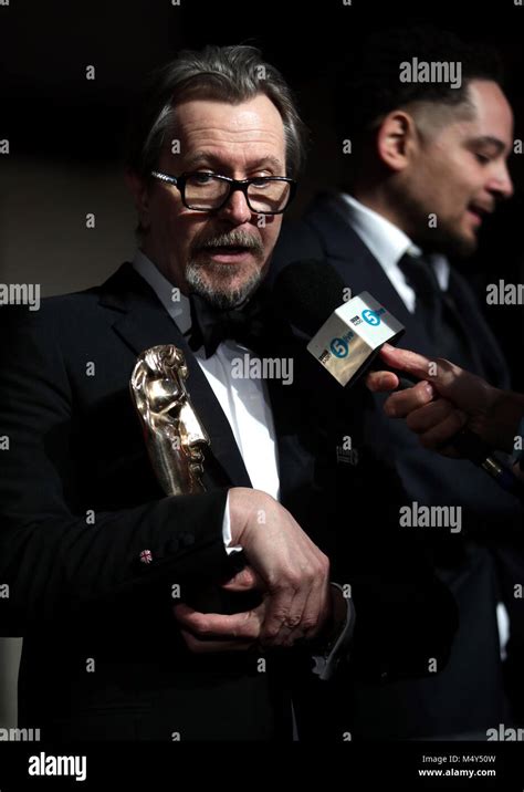 Gary Oldman With His Leading Actor Award At The Ee British Academy Film