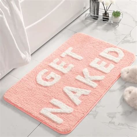 Inyahome Tapis de Bain Rose à Absorption Rapide Antidérapant pour