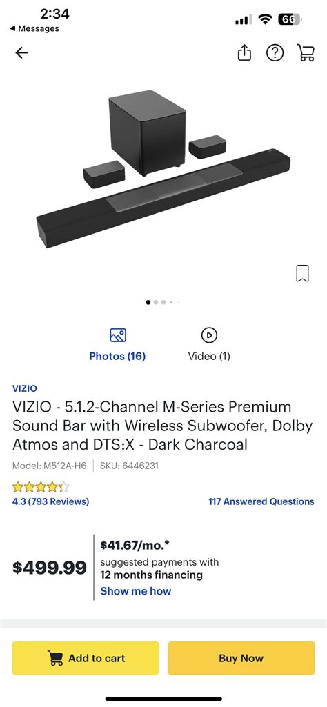 Thoughts on Vizio 5.1.2 M series Prem? : r/Soundbars