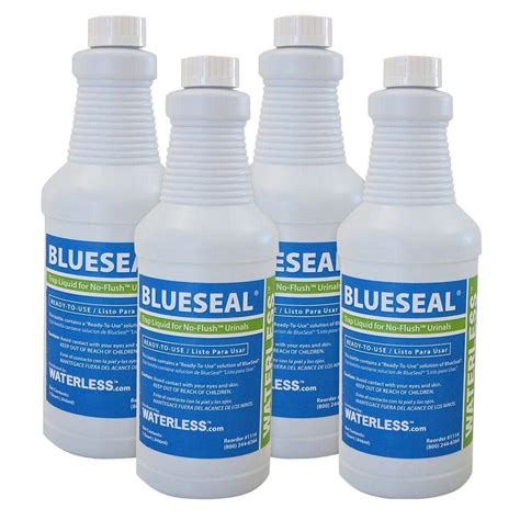 Blueseal 1 Qt Waterless No Flush Urinal Sealing Liquid 4 Case 11144