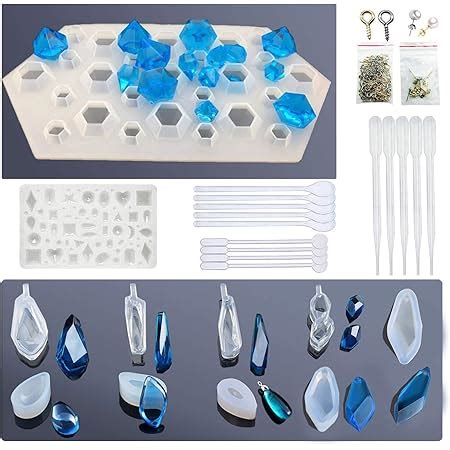 Silicone Moule 15 pcs Résine Pendentif Outil de Bijoux 100 pcs