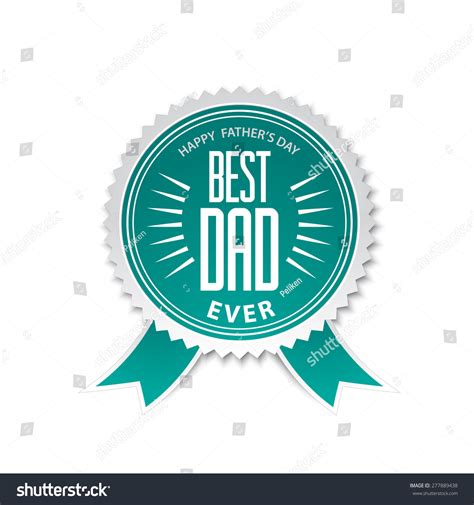 Best Dad Award Ribbon Rosette With Text Royalty Free Stock Vector