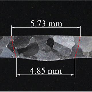 The Cross Sectional Morphology Of The Weld Bead Observed From