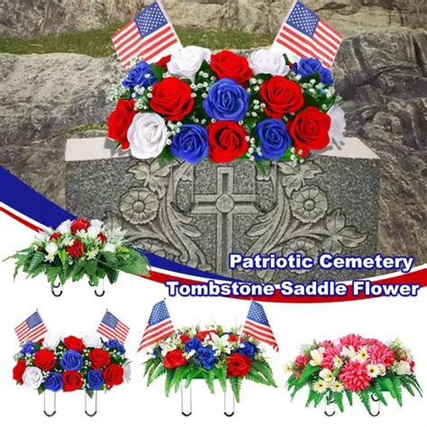 Garden Tombstone Saddle Flower Headstone Cemetery Grave Saddle Bouquet