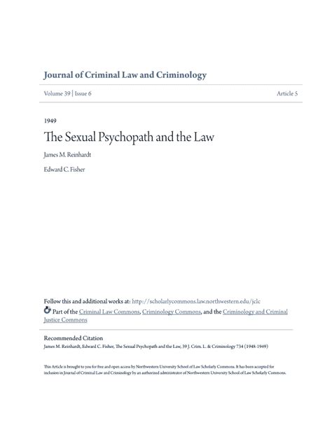 Fillable Online The Sexual Psychopath And The Law Fax Email Print Pdffiller