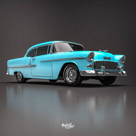 1955 Chevy 210 Gets Two Lane Blacktop Hot Rod Look In Retro Rendering Porn Sex Picture