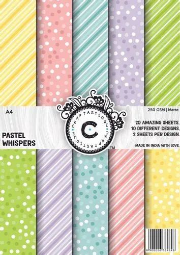 Craftastique Scrapbook Paper Pack A4 250 GSM Matte Multicolor 20