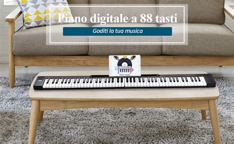 Costway Tastiera Pianoforte Elettronica Tasti Divisibile In Due