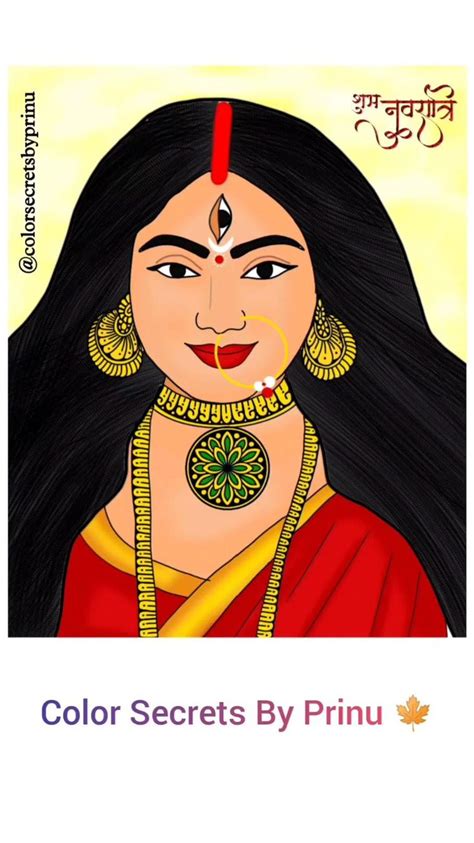 Durga Maa Painting 😍 Navratri Special Ambe Maa Portrait 🙏