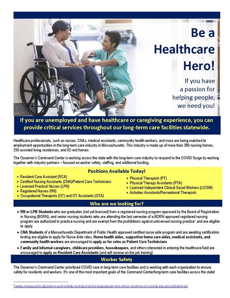 Healthcare Jobs - MassHire Metro North Career Center