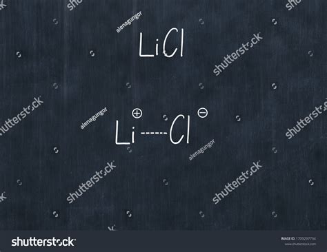 Lithium Chloride Formula Handwritten Chemical Formula Stock ...