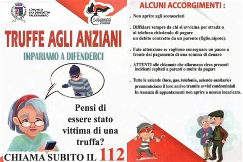 Truffe Agli Anziani Il Comune Di San Benedetto Vds E La Locale