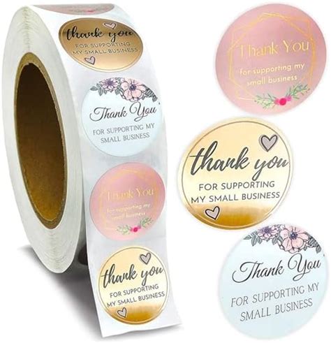 500pcs Thanks You Stickers 3 8cm 1 5inch Round Thank You Stickers Self