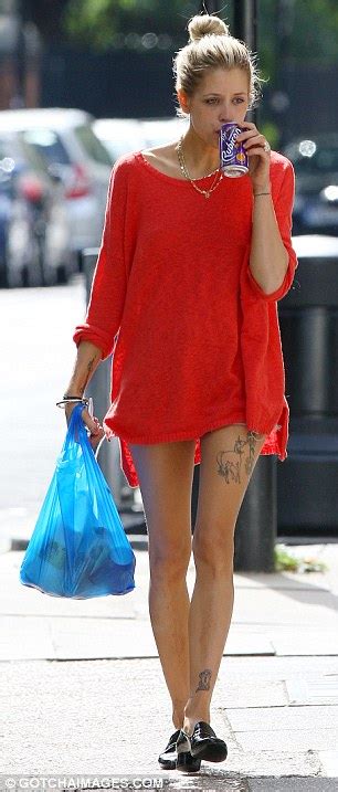 Peaches Geldof Shows Off Her Skinny Frame In Denim Shorts The Day After