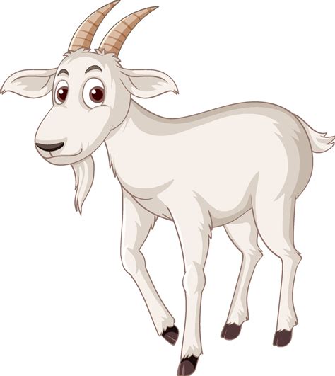 A White Goat Cartoon Character 7623321 Vector Art At Vecteezy