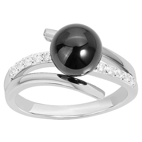 Bague Femme Carador En Argent Avec Oxydes De Zirconium Et Perle En