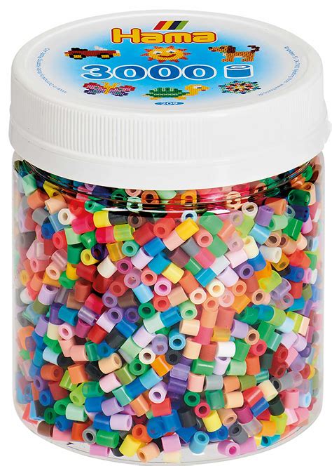 Hama perler Bæger med 3000 stk mix farver Midi Undermyroof dk