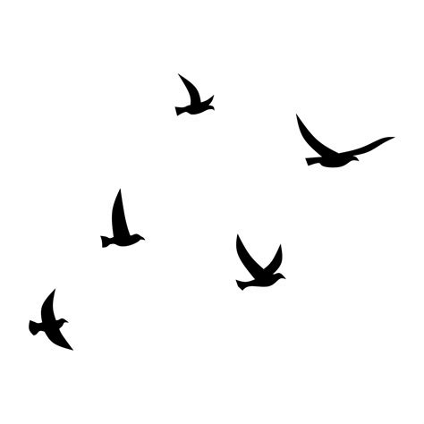 Birds Flock Silhouette Vector Birds Flock Silhouette Can Be Used As Icon Symbol Or Sign Birds