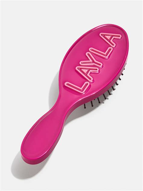 Fine Line Mini Custom Hair Brush - Magenta/Light Pink – Customizable hair brush – BaubleBar