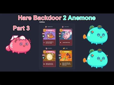 Hare Dagger Bird Double Anemone Aqua Gameplay Part 3 Axie Infinity