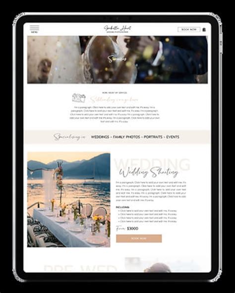 Wix Templates Photographer Website DREAMY FRAMES - Etsy