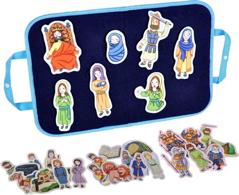 Amazon CHEFAN 4 Pack Felt Board Bible Stories Set Flannel Board