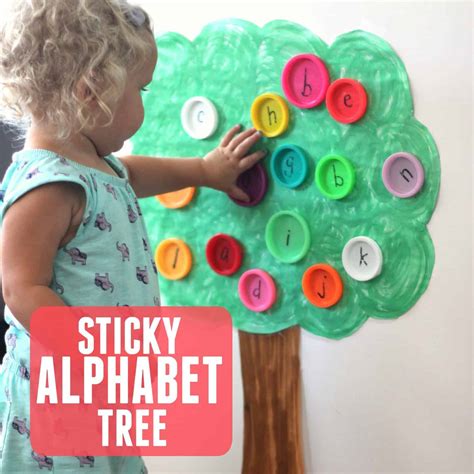 Sticky Alphabet Tree for Toddlers - Toddler Approved