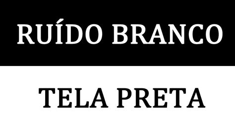 Ru Do Branco Infal Vel Tela Preta Para Dormir E Relaxar