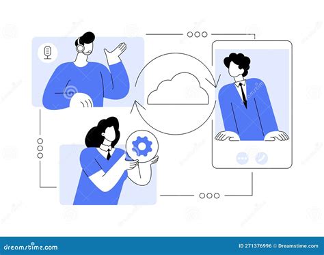 Unified Communication Illustration Suitable For Web Landing Page