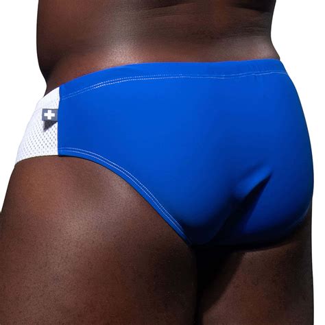 Andrew Christian Thick Bikini Swim Briefs Blue White Red Inderwear