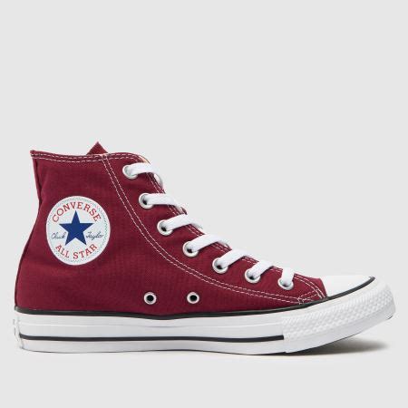 Womens Burgundy Converse All Star Hi Trainers Schuh