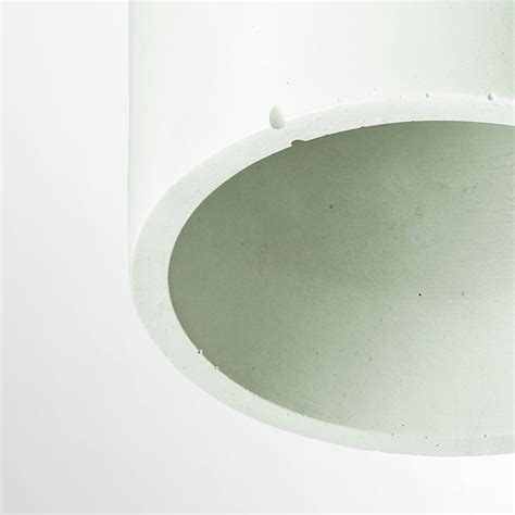 Concrete Cylinder Ceiling Light Mint Green Dyke And Dean