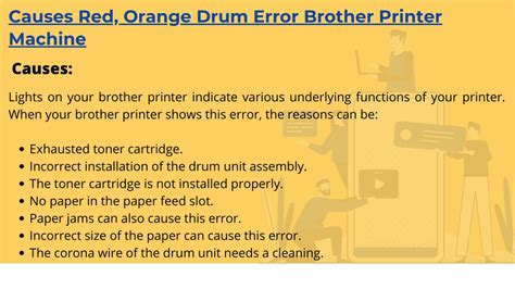 Ppt How Do I Resolve The Issue Of Brother Hl Error Light